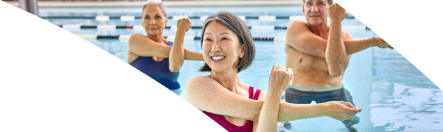 People doing water aerobics