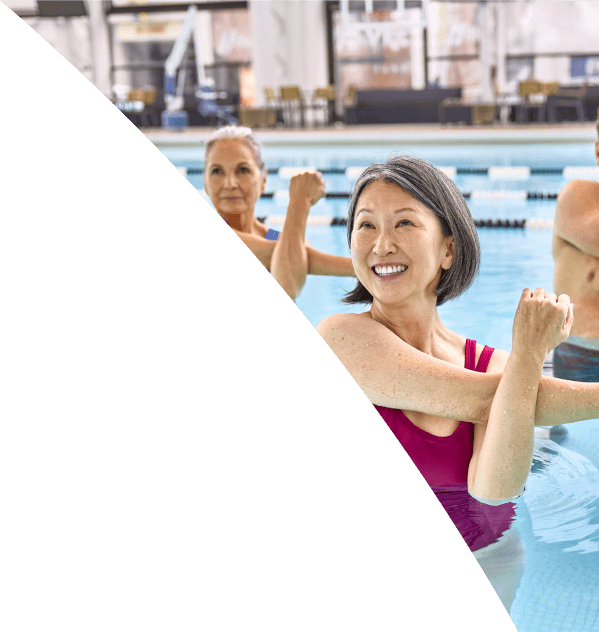 People doing water aerobics